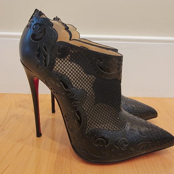 Christian Louboutin Shoes - Christian Louboutin Mandolina Laser-Cut Mesh Bootie
